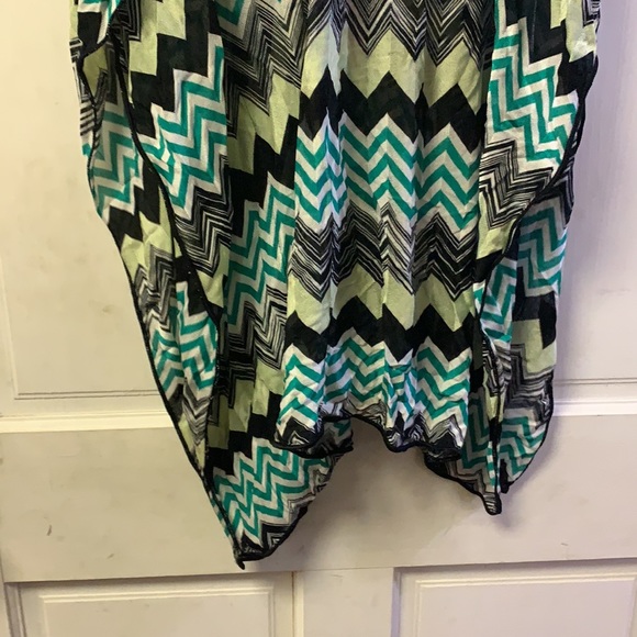 Missoni mare gorgeous greens and black cover up dress